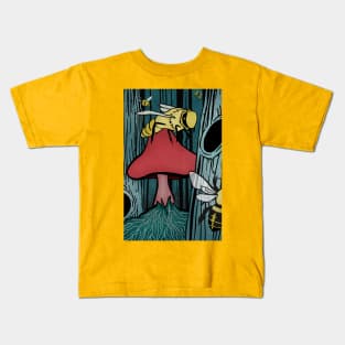 Mushroom Bee Kids T-Shirt